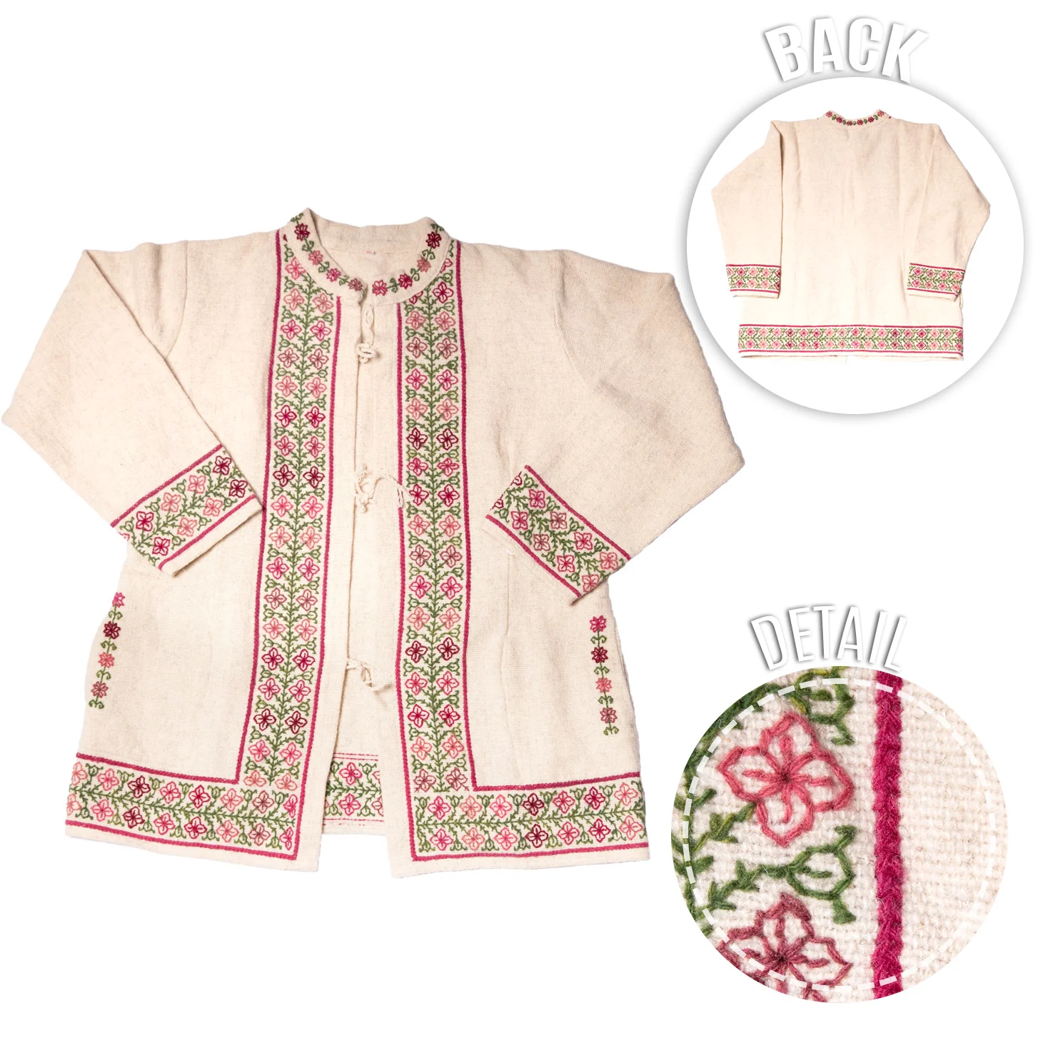 Tanamacoyan Embroidered Wool/Cotton Coat - Image 4