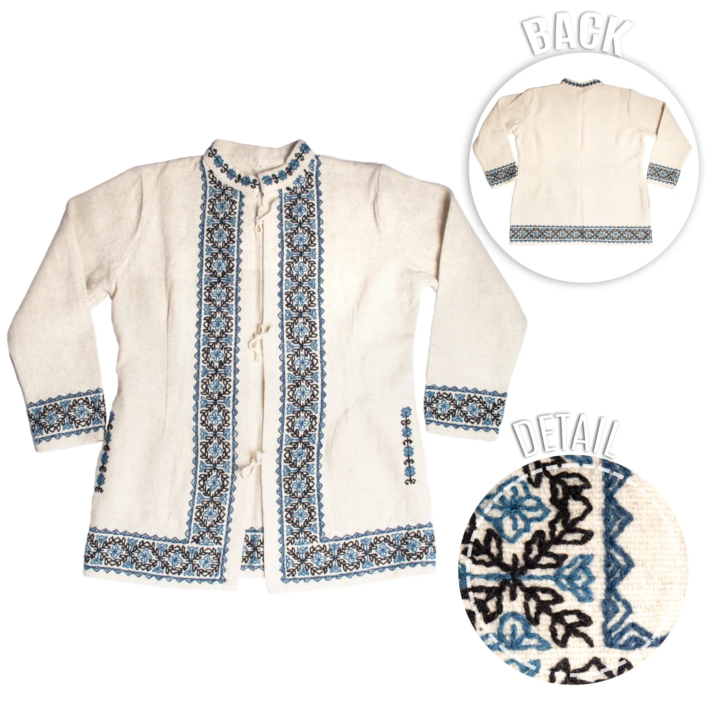 Tanamacoyan Embroidered Wool/Cotton Coat - Image 5