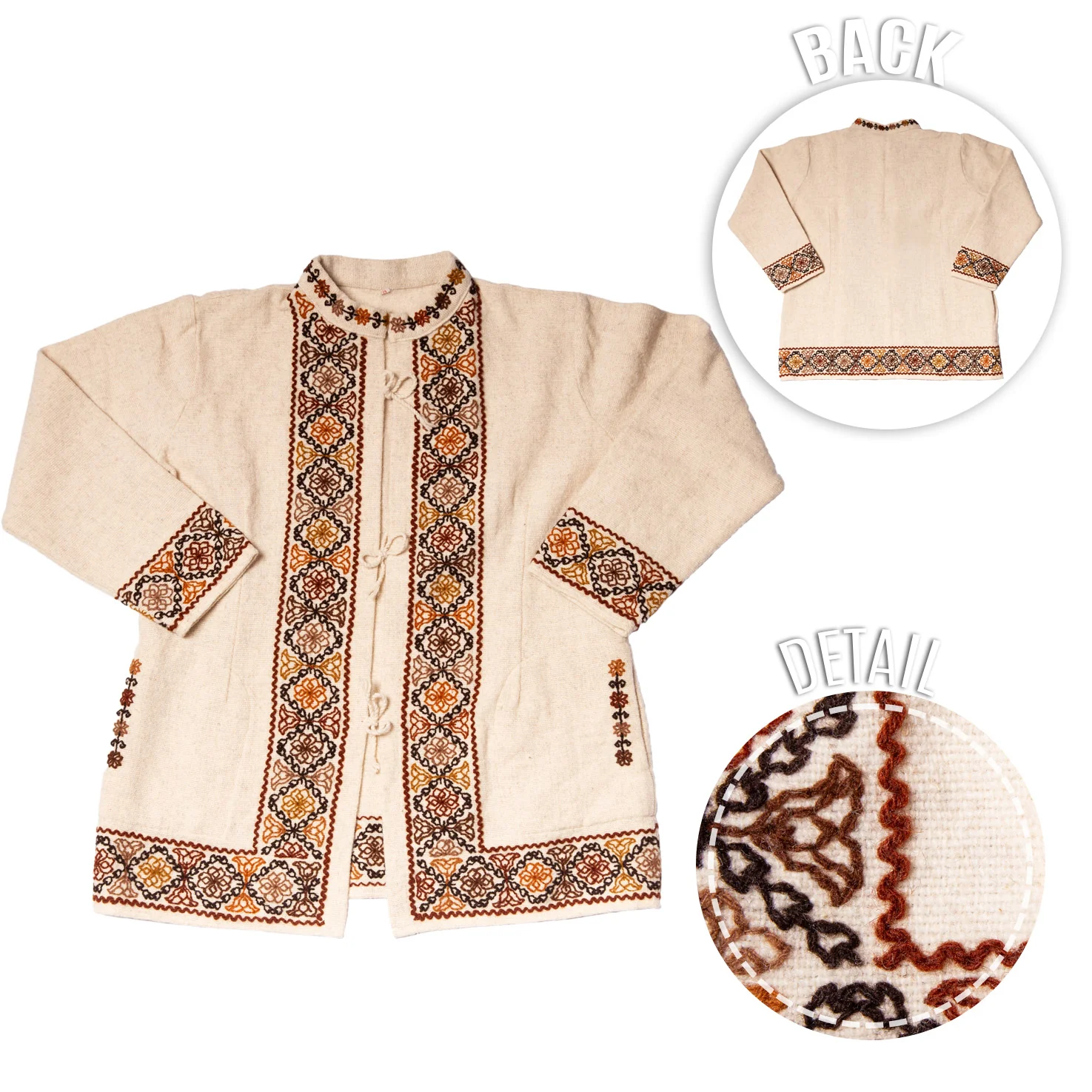 Tanamacoyan Embroidered Wool/Cotton Coat - Image 6