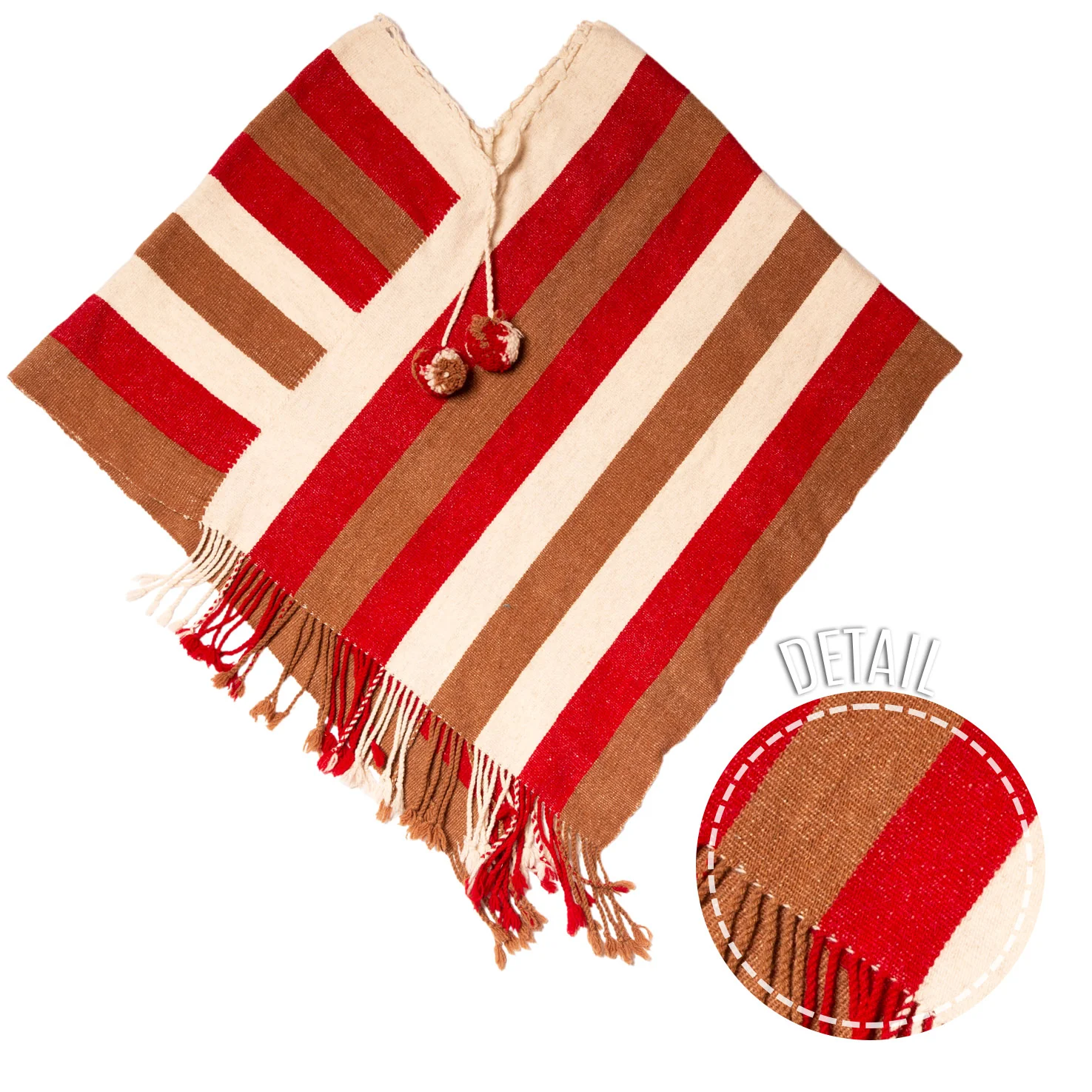 Tanamacoyan Naturally Dyed Wool Quexquemitl, Poncho - Image 4