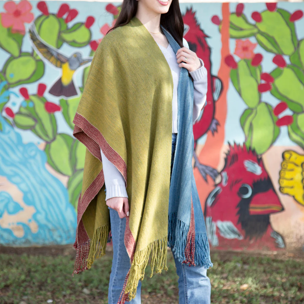 Tanamacoyan Naturally Dyed Wool Ruana - Image 11