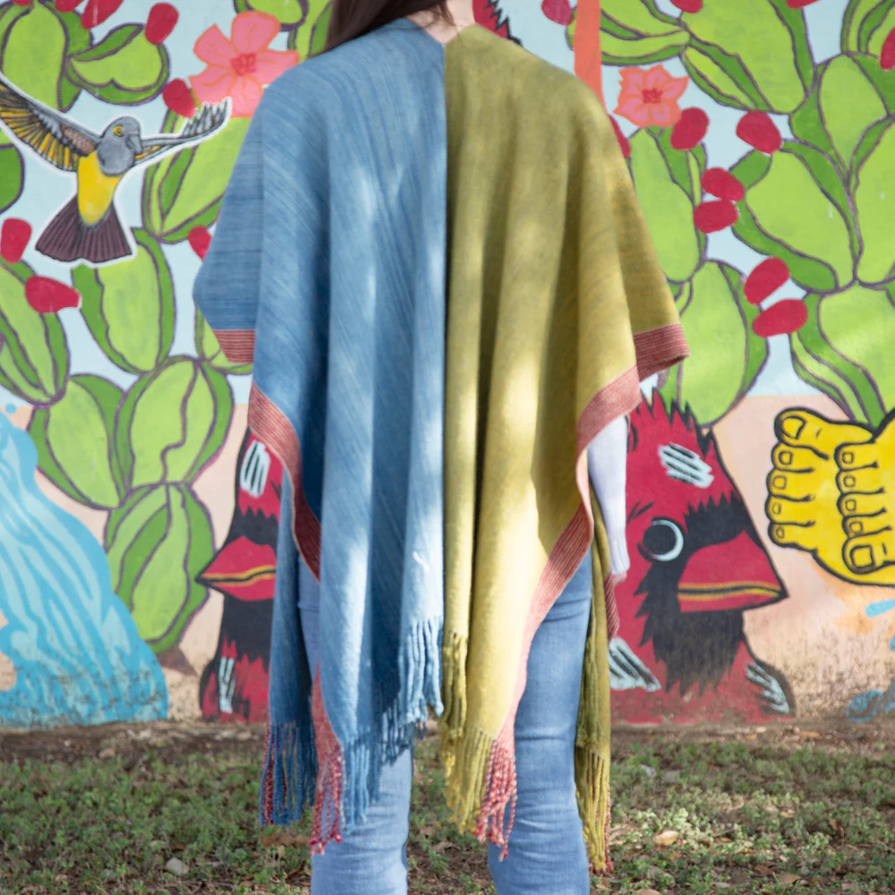 Tanamacoyan Naturally Dyed Wool Ruana - Image 12