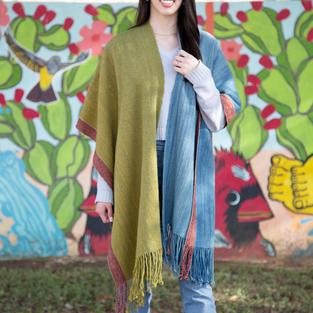 Tanamacoyan Naturally Dyed Wool Ruana - Image 3