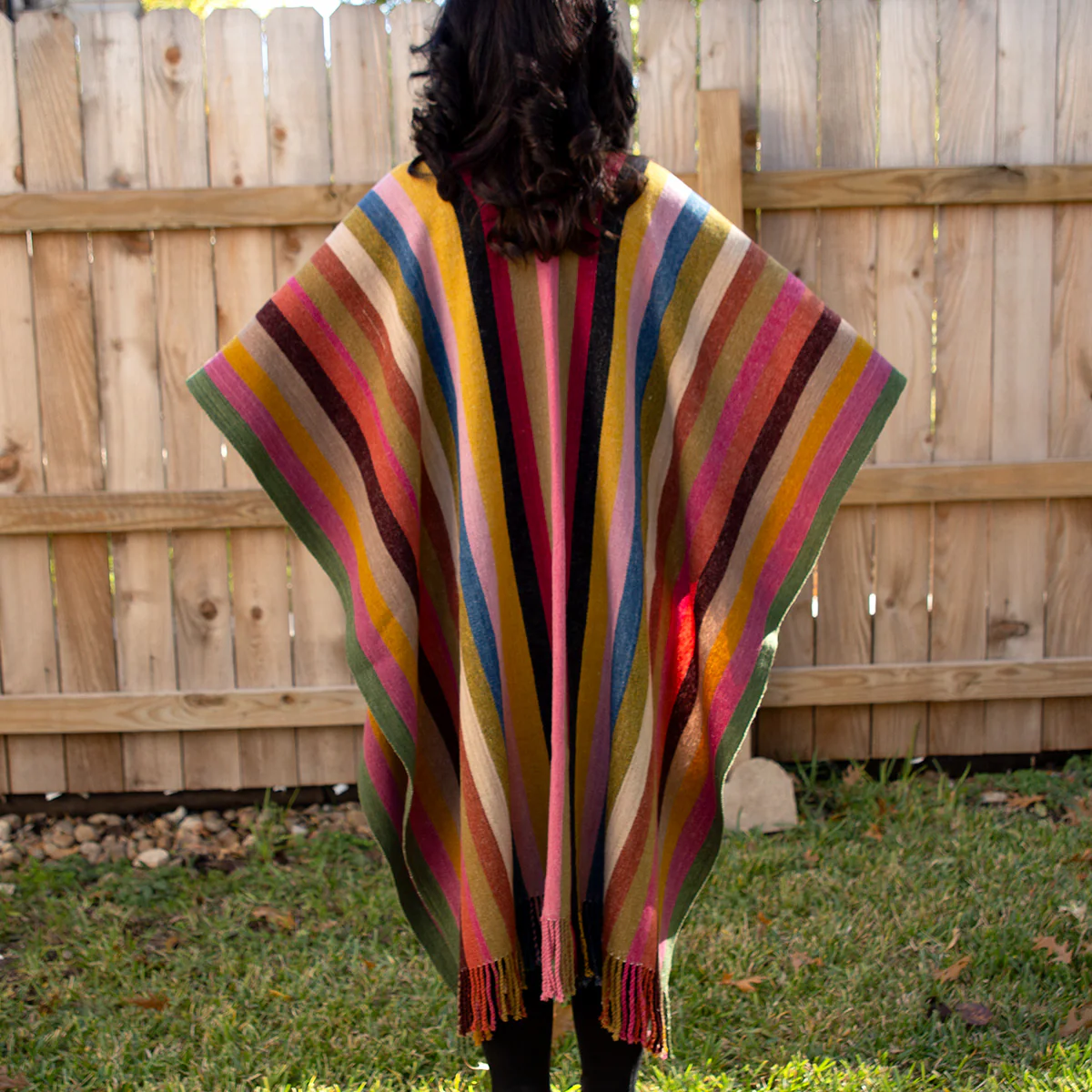 Tanamacoyan Naturally Dyed Wool Ruana - Image 7