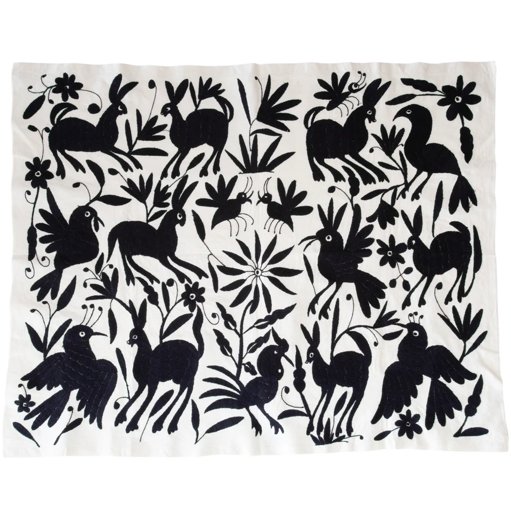 Otomí Hand-Embroidered Tapestry - Image 11