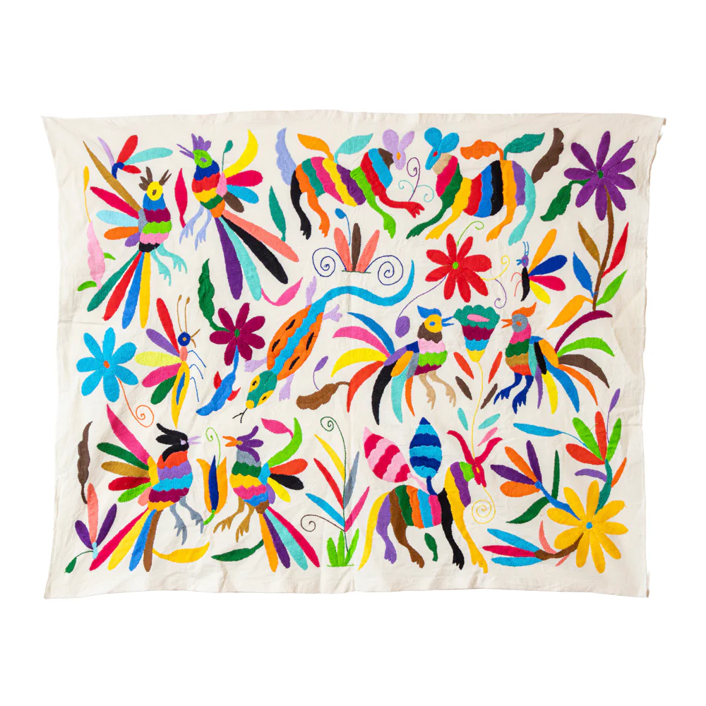 Otomí Hand-Embroidered Tapestry - Image 12