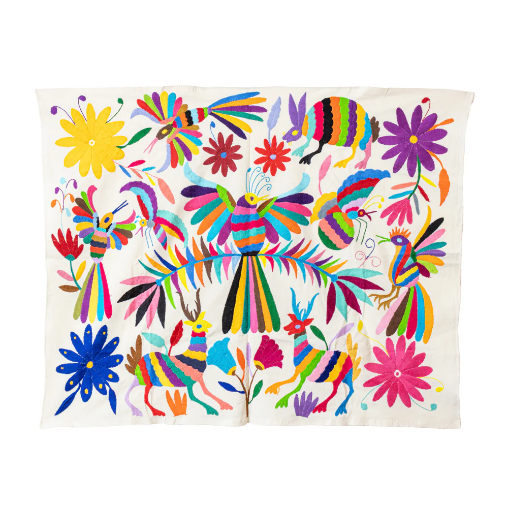 Otomí Hand-Embroidered Tapestry - Image 13