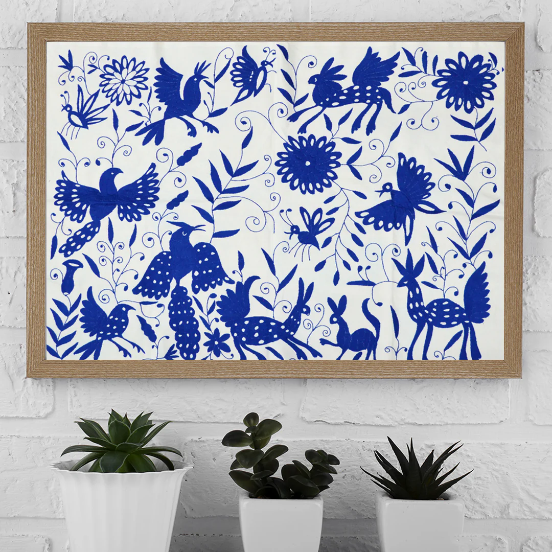 Otomí Hand-Embroidered Tapestry - Image 3