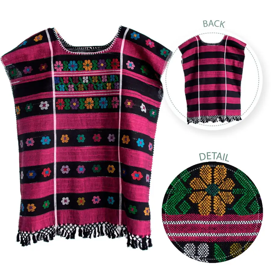 Trenzado Huipil de Telar Blouse - Image 18