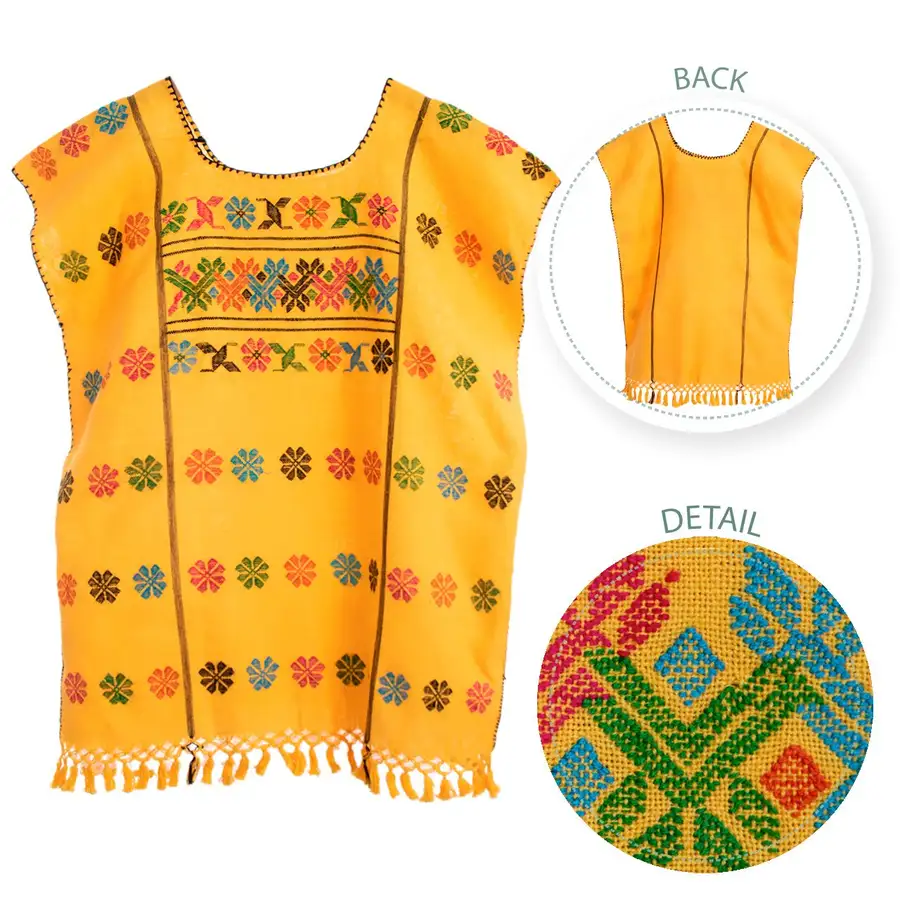 Trenzado Huipil de Telar Blouse - Image 20