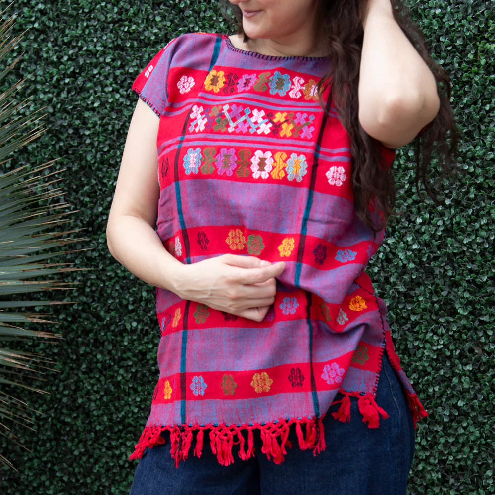 Trenzado Huipil de Telar Blouse - Image 5