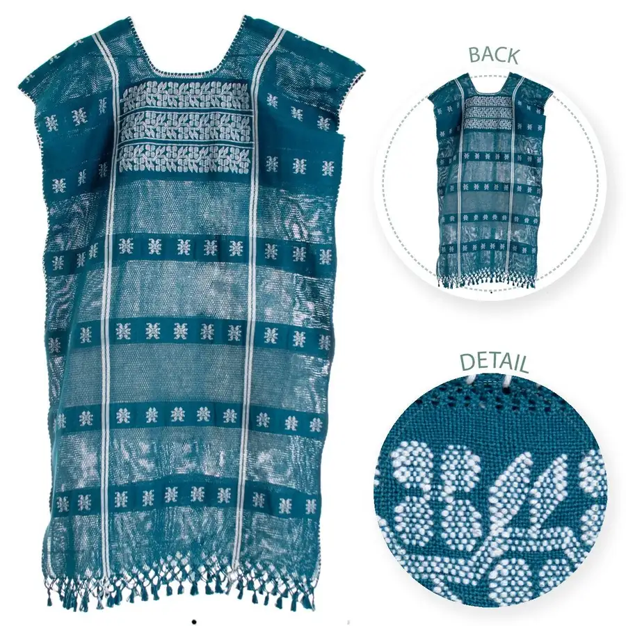 Trenzado Long Huipil de Telar Dress - Image 11