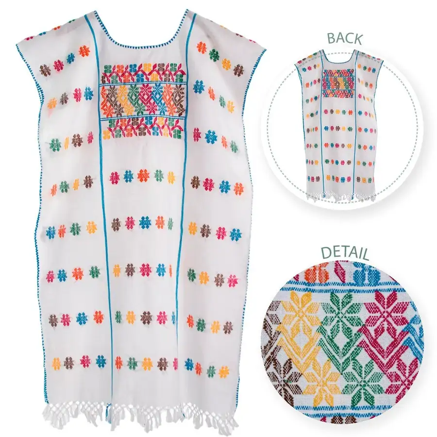 Trenzado Long Huipil de Telar Dress - Image 14