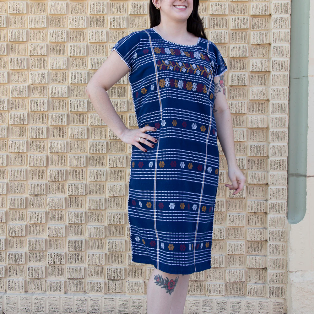 Trenzado Long Huipil de Telar Dress - Image 5