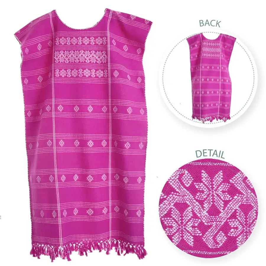 Trenzado Long Huipil de Telar Dress - Image 9