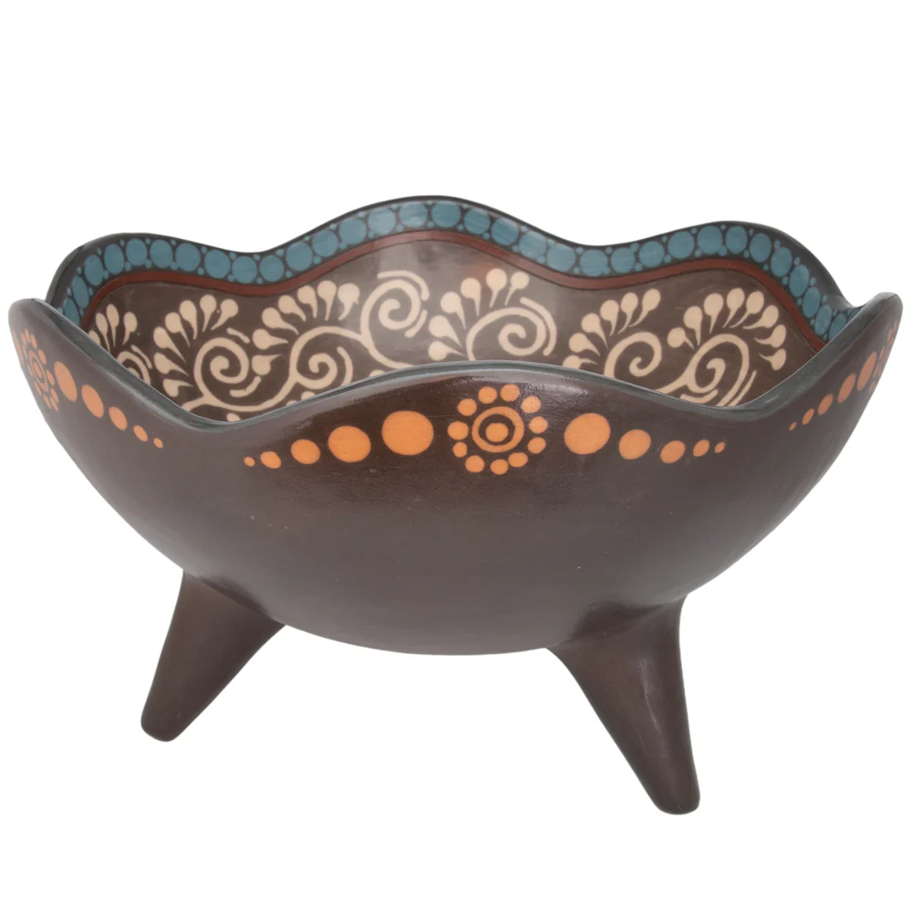 Zinapécuaro Mariposa Ceramic Bowl with Legs - Image 7