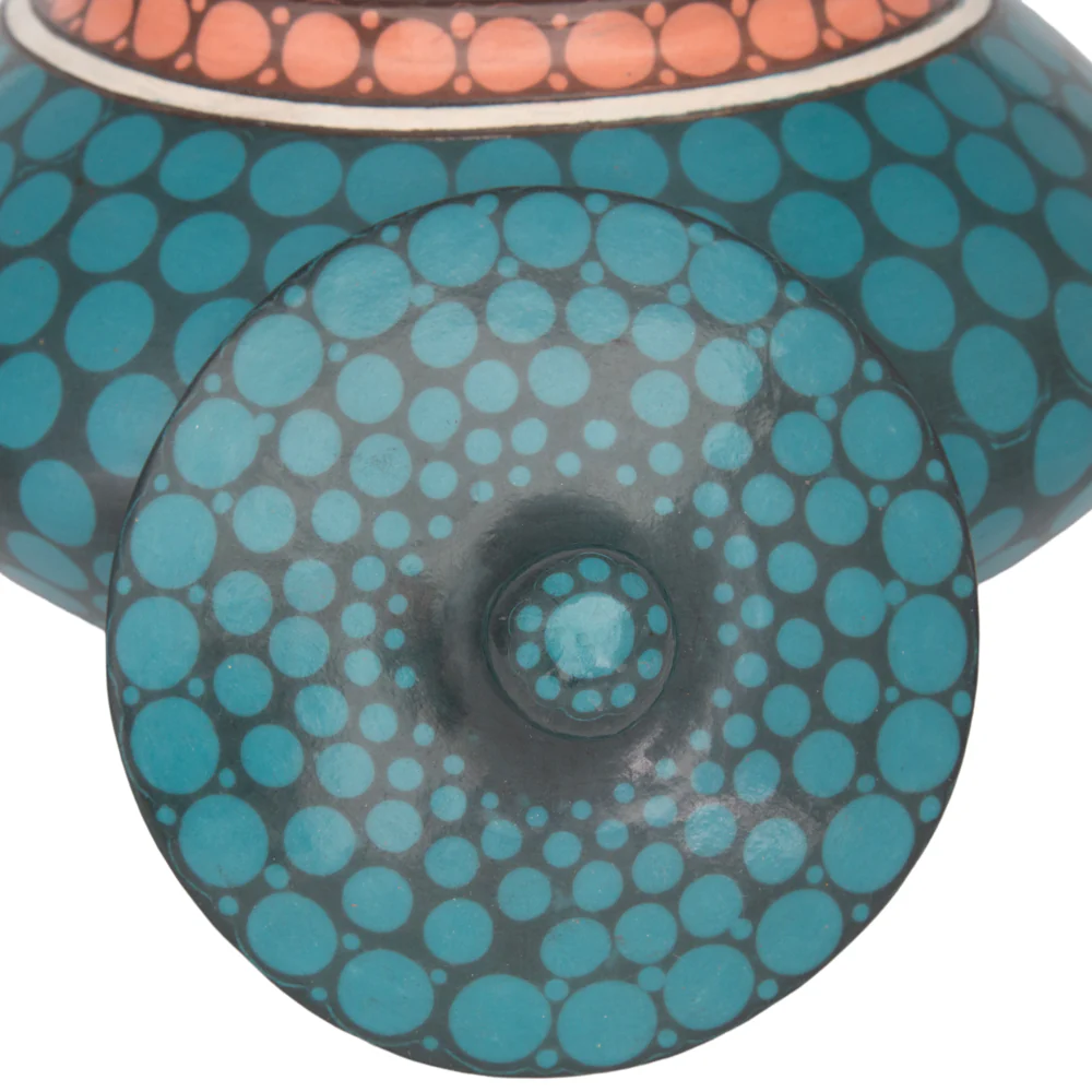 Zinapécuaro Piedras Hand-Painted Ceramic Vase - Image 5