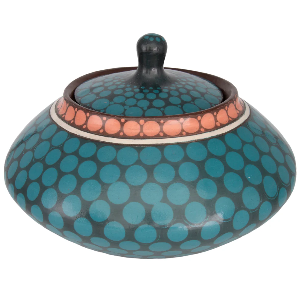 Zinapécuaro Piedras Hand-Painted Ceramic Vase - Image 8