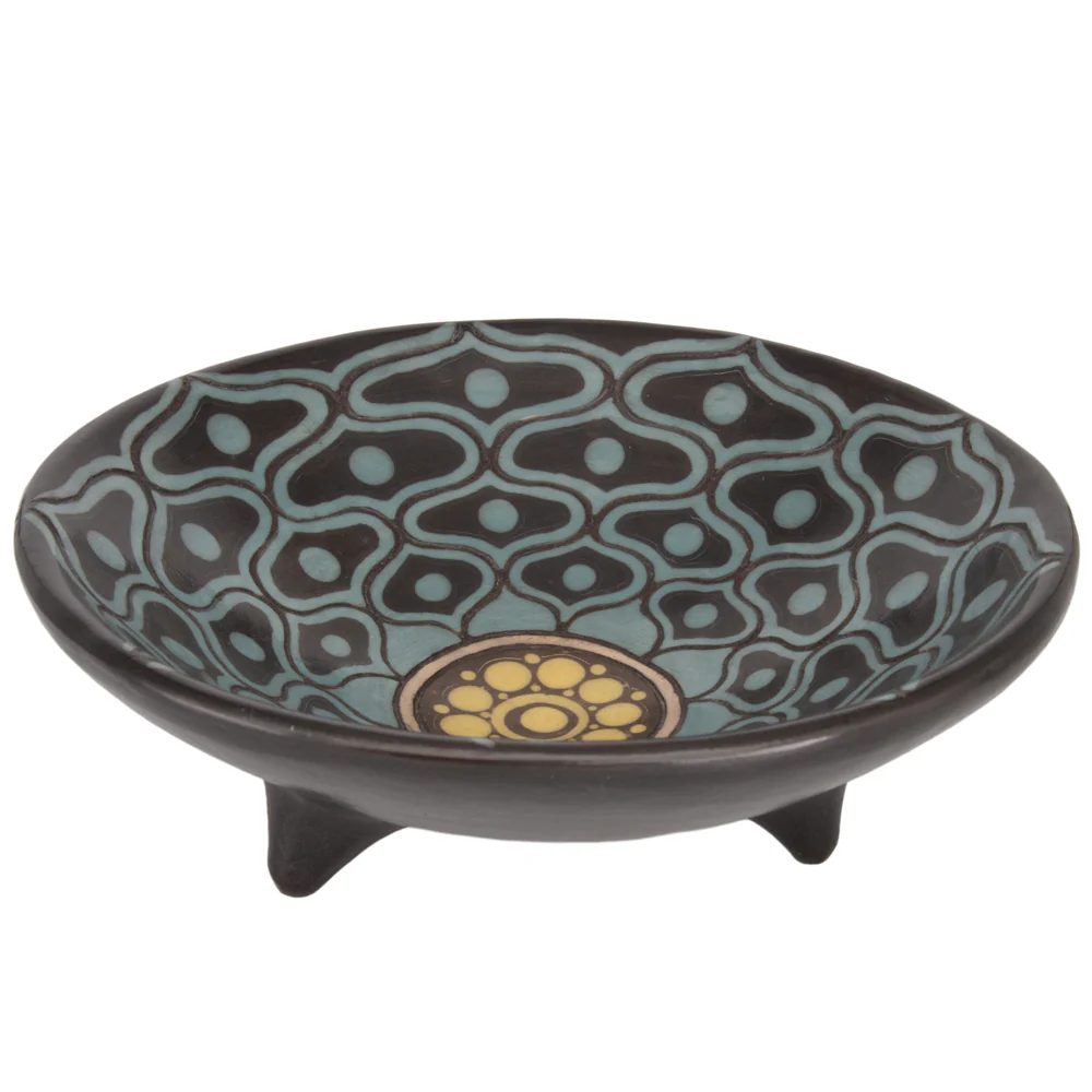 Zinapécuaro Sol Hand-Painted Ceramic Bowl - Image 4