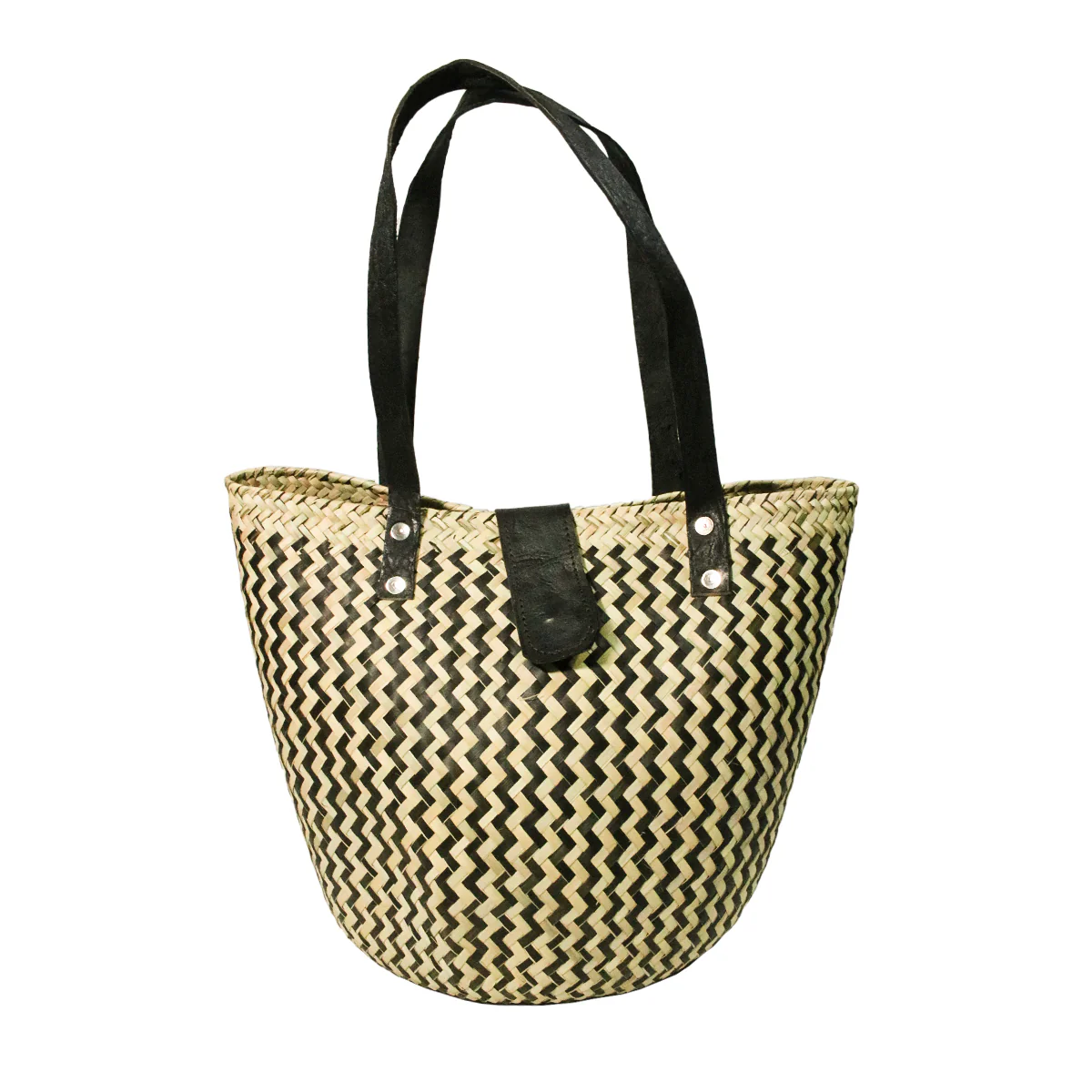 Zipolite Woven Palm Beach Bag Tote - Image 6