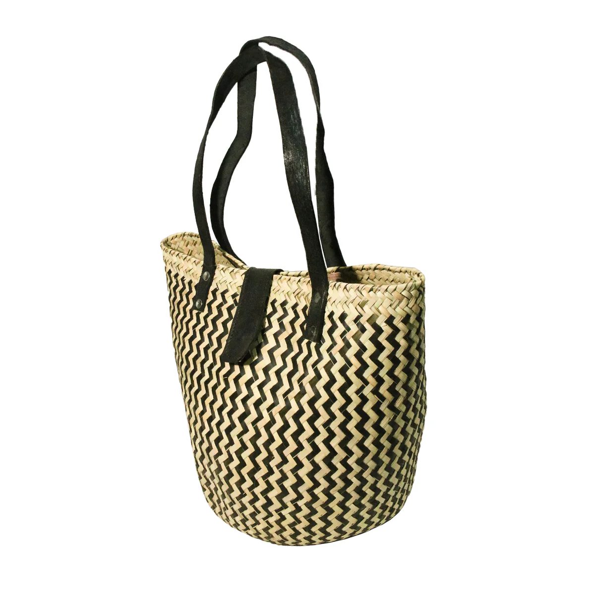 Zipolite Woven Palm Beach Bag Tote - Image 7